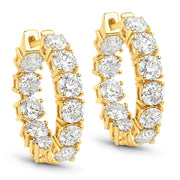 Bids.com 3.08 Carat Genuine Lab Grown Diamond 14K Yellow Gold Earrings Earrings