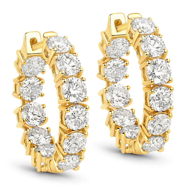 Bids.com 3.08 Carat Genuine Lab Grown Diamond 14K Yellow Gold Earrings Earrings