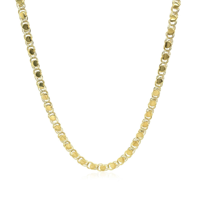 Bids.com 2.9mm 14k Yellow Gold Heart Chain Necklaces