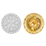 Bids.com 10K Yellow Gold Round Cut Diamond Earrings (1.5 cttw, H-I Color, I2-I3 Clarity) Earrings