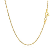 Bids.com 10k Yellow Gold Solid Diamond Cut Rope Chain 1.4mm Necklaces