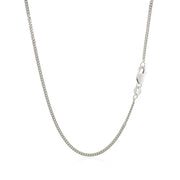 Bids.com 10k White Gold Gourmette Chain 1.5mm Necklaces