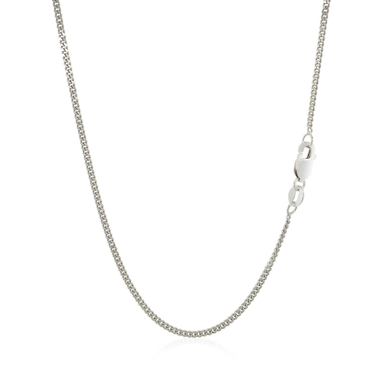 Bids.com 10k White Gold Gourmette Chain 1.5mm Necklaces