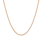 Bids.com 14k Rose Gold Adjustable Popcorn Chain 1.3mm Necklaces