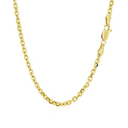 Bids.com 3.1mm 14k Yellow Gold Diamond Cut Cable Link Chain Necklaces