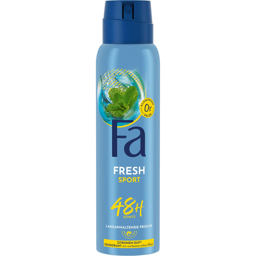 Fa Fa FRESH Sport Deodorant Spray 48h Long Lasting Freshness 150ml Deodorant & Anti-Perspirant
