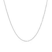 Bids.com 14k White Gold Diamond Cut Cable Link Chain 0.8mm Necklaces
