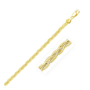 Bids.com 3.5mm 14k Yellow Gold Braided Chain Necklaces