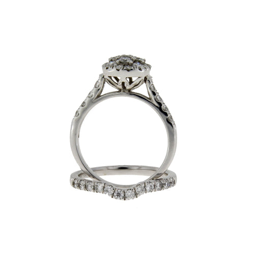 Bids.com 1.30ct Diamond Engagement Ring Set 10KT White Gold Rings