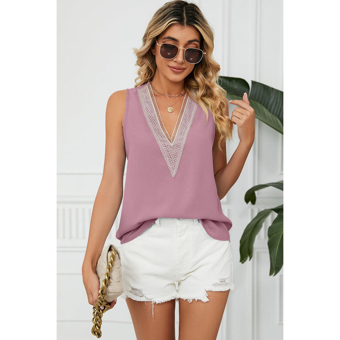 V-Neck Wide Strap Tank