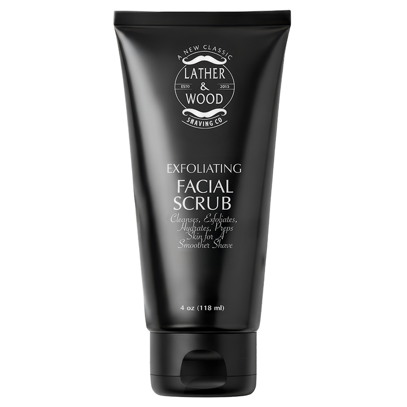 Lather & Wood Shaving Co Exfoliating Face Scrub Men Grooming, Health