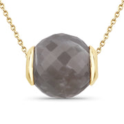 Bids.com 16.79 Carat Genuine Grey Moonstone .925 Sterling Silver Pendant Pendants