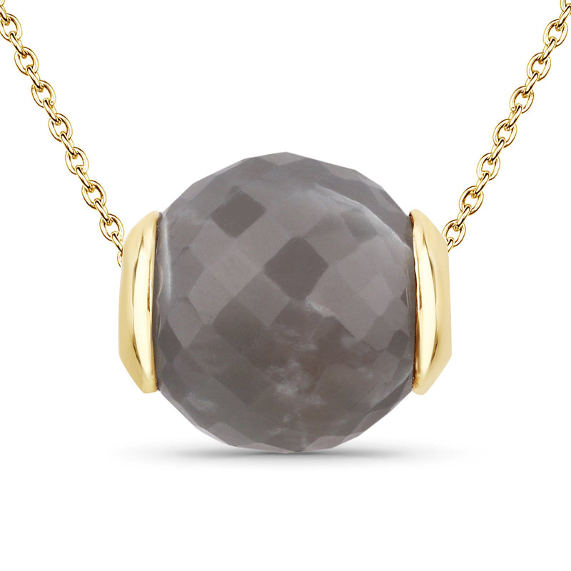 Bids.com 16.79 Carat Genuine Grey Moonstone .925 Sterling Silver Pendant Pendants