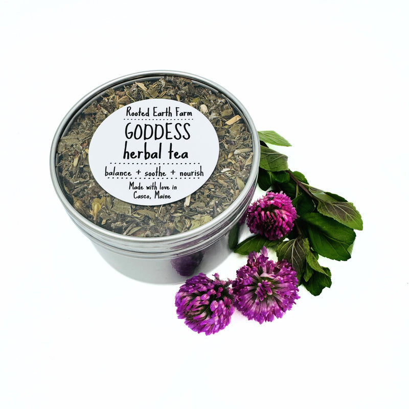 Rooted Earth Farm + Apothecary Goddess Herbal Tea Tin Herbal Teas