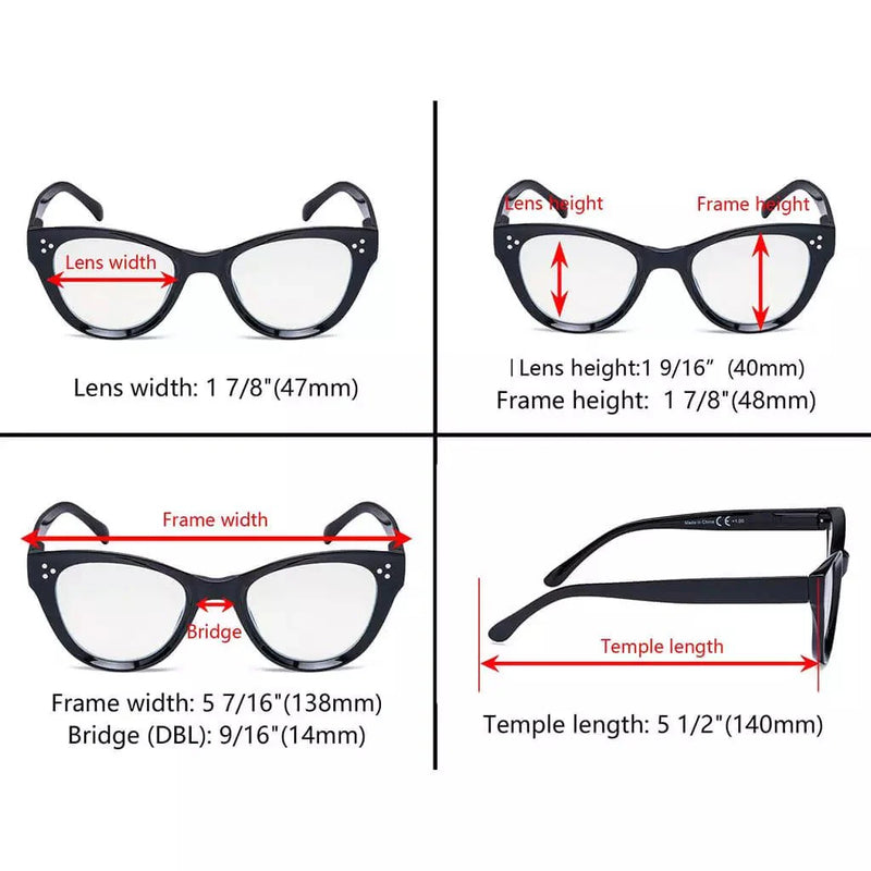 eyekeeper.com Fashion Cat-eye Reading Glasses Thicker Frame Readers R9108 Eyeglasses