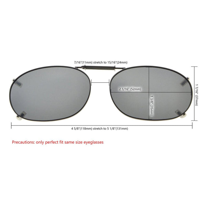 Eyekeeper.Com - Metal Polarized Clip On Sunglasses Women Men C73 (52Mmx35Mm)