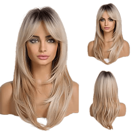 VIP Extensions Fashion wigs straight with bangs Wig