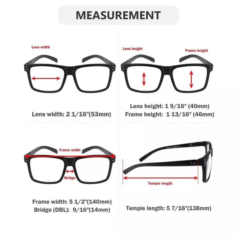 eyekeeper.com Fashionable Large Frame Reading Glasses R2142 Eyeglasses