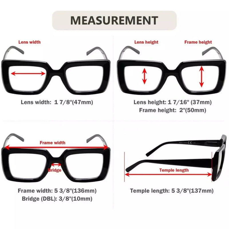 eyekeeper.com Fashionable Rectangle Reading Glasses Stylish Readers R2101 Eyeglasses