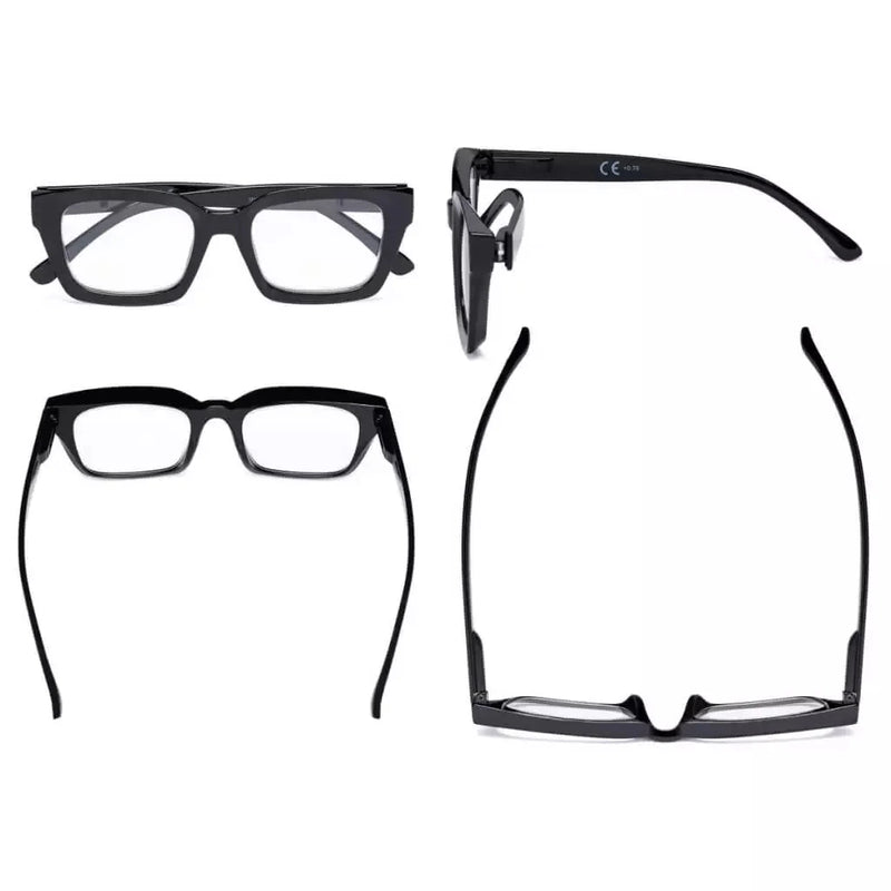 eyekeeper.com Fashionable Thicker Frame Reading Glasses Square Design R9106-A Eyeglasses