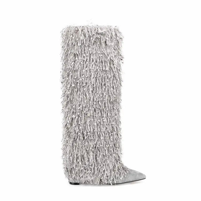 Fashionella Big Size New Design Woven Boot