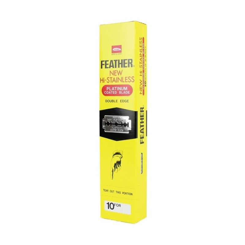 Feather Feather New Hi-Stainless Platinum Coated Double Edge Blades - 20x10 Pack Shaving & Grooming