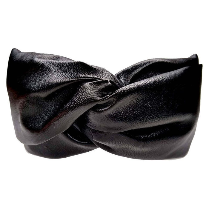 Threddies Faux Leather Turban Twist Headband