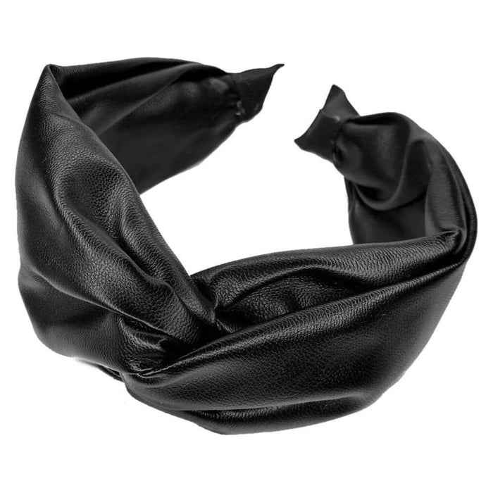 Threddies Faux Leather Turban Twist Headband