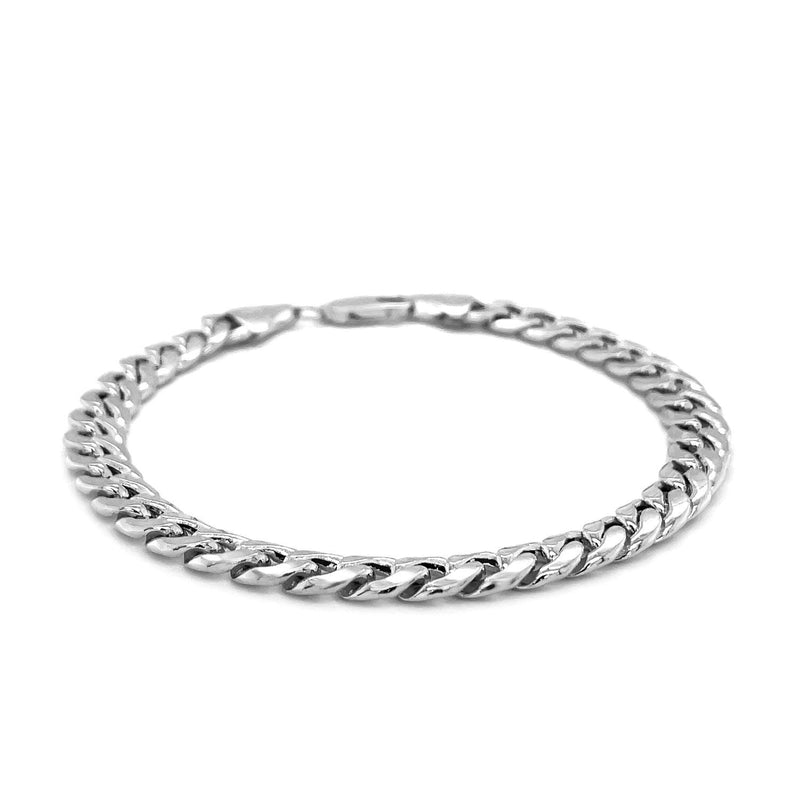 Bids.com 6.7mm 14k White Gold Miami Cuban Semi Solid Bracelet Bracelets