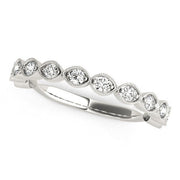 Bids.com 14k White Gold Antique Style Diamond Wedding Band (3/8 cttw) Rings