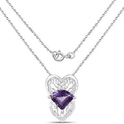 Bids.com 7.80 Carat Genuine Amethyst .925 Sterling Silver Pendant Pendants
