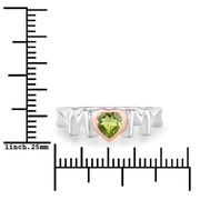 Bids.com 0.44 Carat Genuine Peridot .925 Sterling Silver Ring Rings