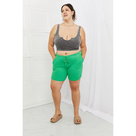 Blumin Apparel Too Good Ribbed Shorts in Green