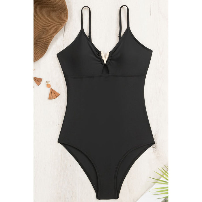 Cutout Spaghetti Strap One-Piece Swimwear