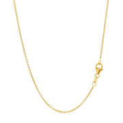 Bids.com 14k Yellow Gold Round Cable Link Chain 1.2mm Necklaces
