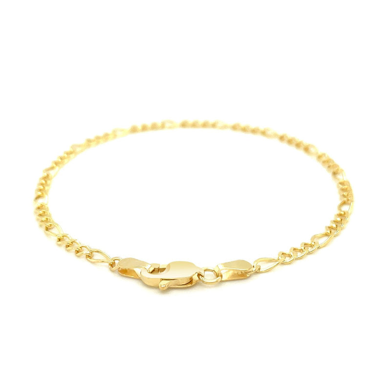 Bids.com 2.6mm 10k Yellow Gold Link Figaro Bracelet Bracelets