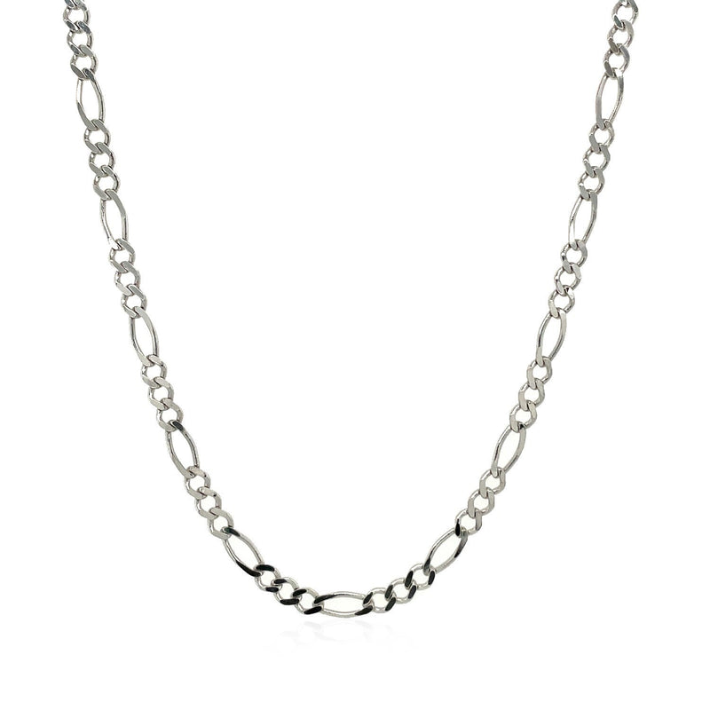 Bids.com 2.6mm 14k White Gold Solid Figaro Chain Necklaces
