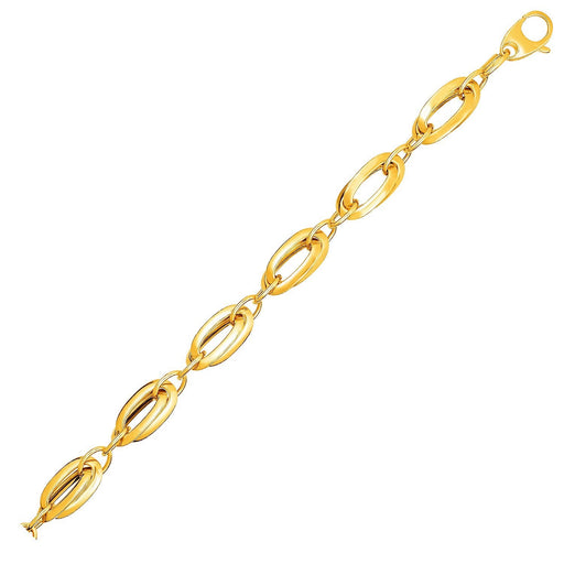 Bids.com 14k Yellow Gold Bracelet with Long Double Oval Links Bracelets