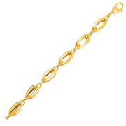 Bids.com 14k Yellow Gold Bracelet with Long Double Oval Links Bracelets