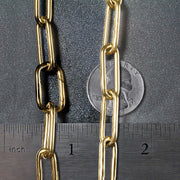 Bids.com 14k Yellow Gold Rounded Paperclip Chain Necklace Necklaces