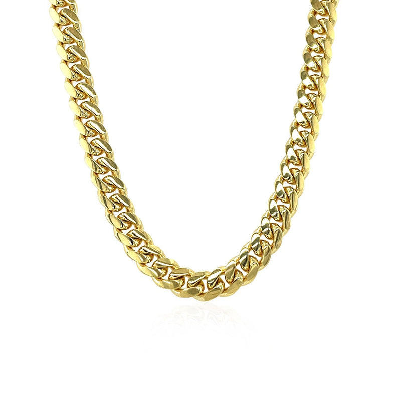 Bids.com 5.0mm 14k Yellow Gold Classic Miami Cuban Solid Chain Necklaces