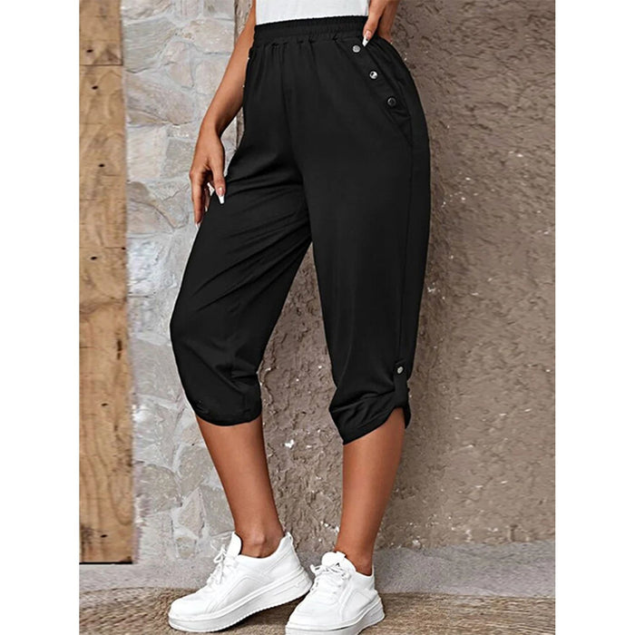 Roll-Tab Capris Pants