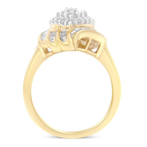 Bids.com 10K Yellow Gold Diamond Cocktail Ring (3/4 Cttw, I-J Color, I2-I3 Clarity) - Size 8 Rings