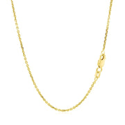 Bids.com 14k Yellow Gold Diamond Cut Cable Link Chain 1.4mm Necklaces