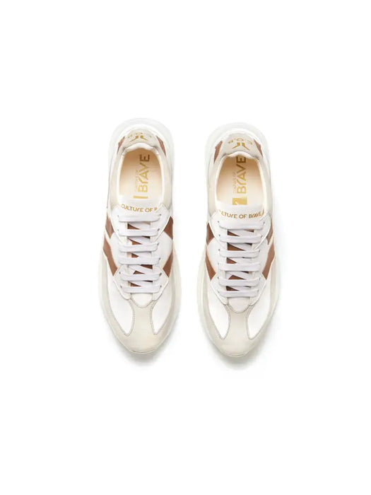 Free Soul 4 Women's White Low Cut Leather Sneakers | Handmade in Italy