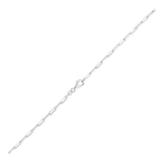 Bids.com Sterling Silver Rhodium Plated Paperclip Chain (3.0 mm) Necklaces