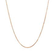 Bids.com 14k Rose Gold Classic Box Chain 0.8mm Necklaces