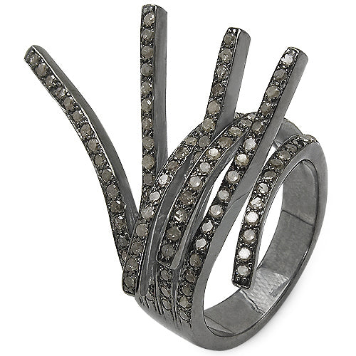 Bids.com 1.53 Carat Genuine TLB Diamond .925 Sterling Silver Ring Rings