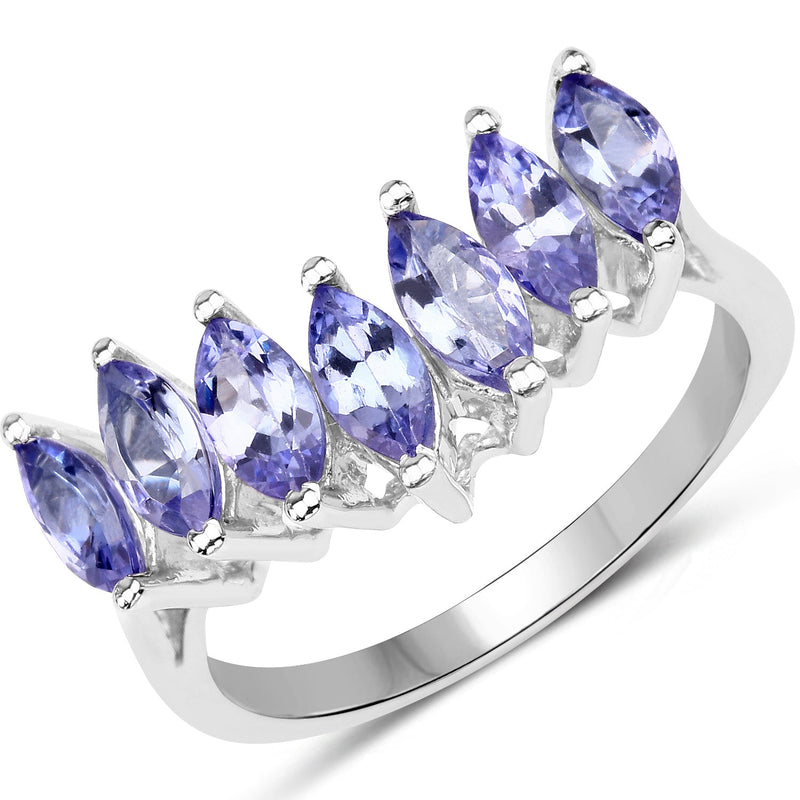 Bids.com 1.68 Carat Genuine Tanzanite .925 Sterling Silver Ring Rings
