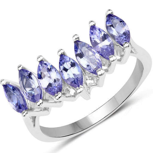 Bids.com 1.68 Carat Genuine Tanzanite .925 Sterling Silver Ring Rings